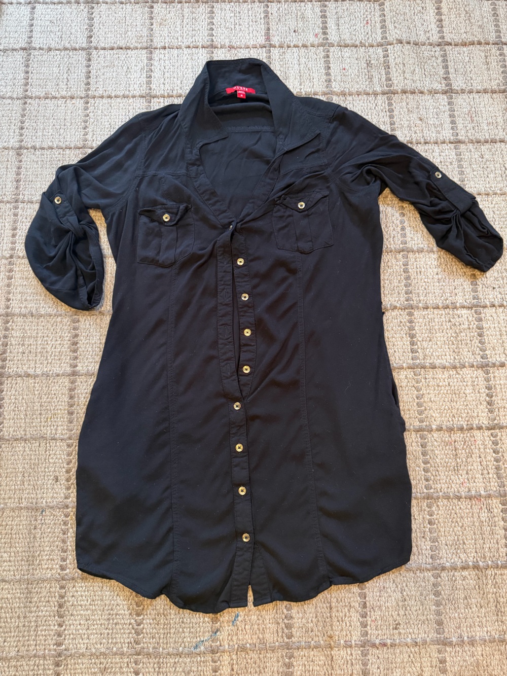 Guess Men's Black Long Sleeve Button-Down Shirt